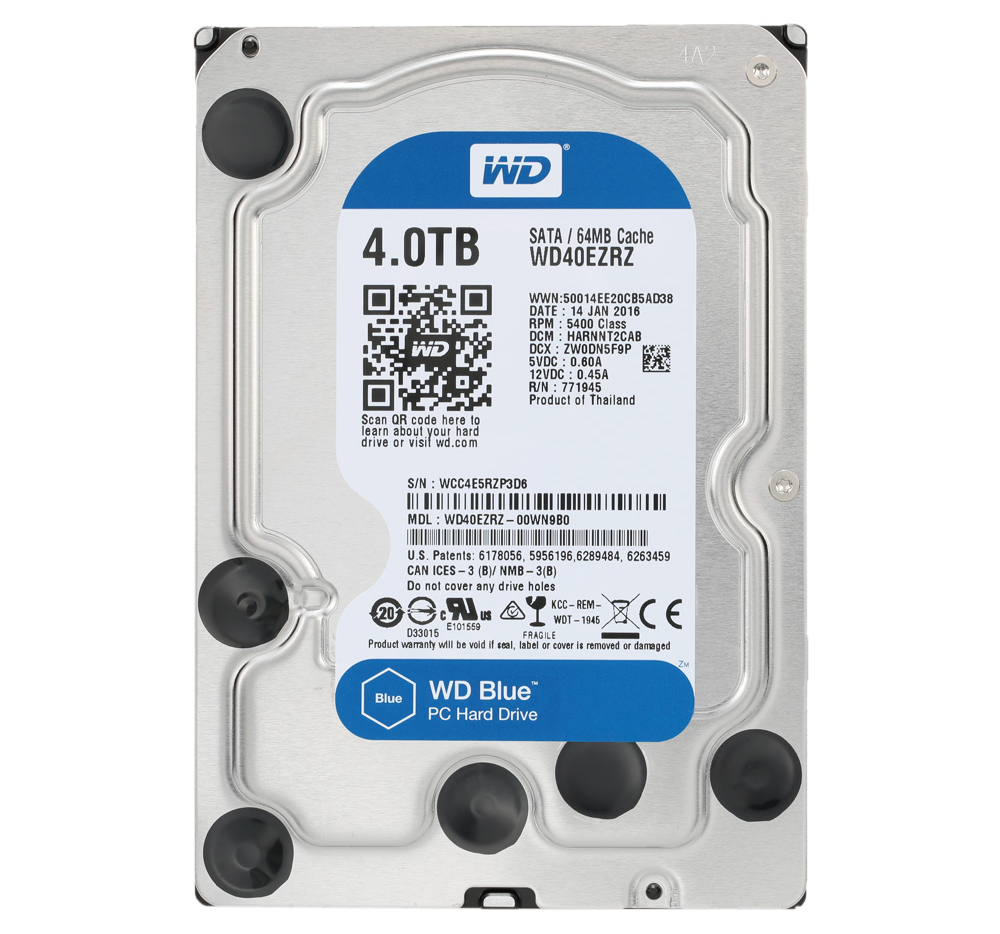 Ổ cứng HDD WD Blue 4TB 3.5 inch SATA III 256MB Cache 5400rpm WD60EZAZ